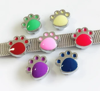 50PCS 8MM Enamel Mixed Color Foot Paw Printed Slide Charms Slide Letters Fit 8mm Belts Bracelets
50PCS 8MM Enamel Mixed Color Foot Paw Printed Slide Charms Slide Letters Fit 8mm Belts Bracelets