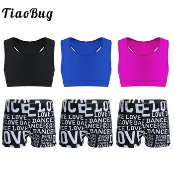 TiaoBug Girls Tankini Tank Top Letters Printed Shorts Set Girls Gymnastic Shorts Top Suits Ballet Party Workout Kids Dance Wear
TiaoBug Girls Tankini Tank Top Letters Printed Shorts Set Girls Gymnastic Shorts Top Suits Ballet Party Workout Kids Dance Wear