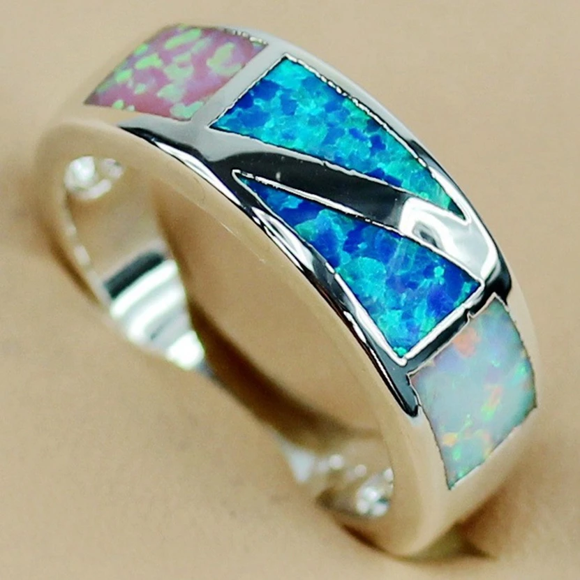 Fleure Esme White blue pink mix opal fashion Engagement wedding rings for women 2019 Exquisite Gift Rhodium plated R3561 size 6
Fleure Esme White blue pink mix opal fashion Engagement wedding rings for women 2019 Exquisite Gift Rhodium plated R3561 size 6