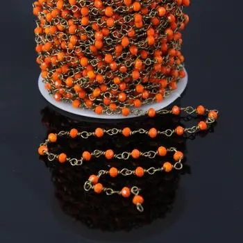 5Meter,3x4mm Wire Wrapped Orange Glass Crystal Beads Chains,Faceted Rondelle Rosary Chain supplies,Women Necklace Jewelry
5Meter,3x4mm Wire Wrapped Orange Glass Crystal Beads Chains,Faceted Rondelle Rosary Chain supplies,Women Necklace Jewelry
