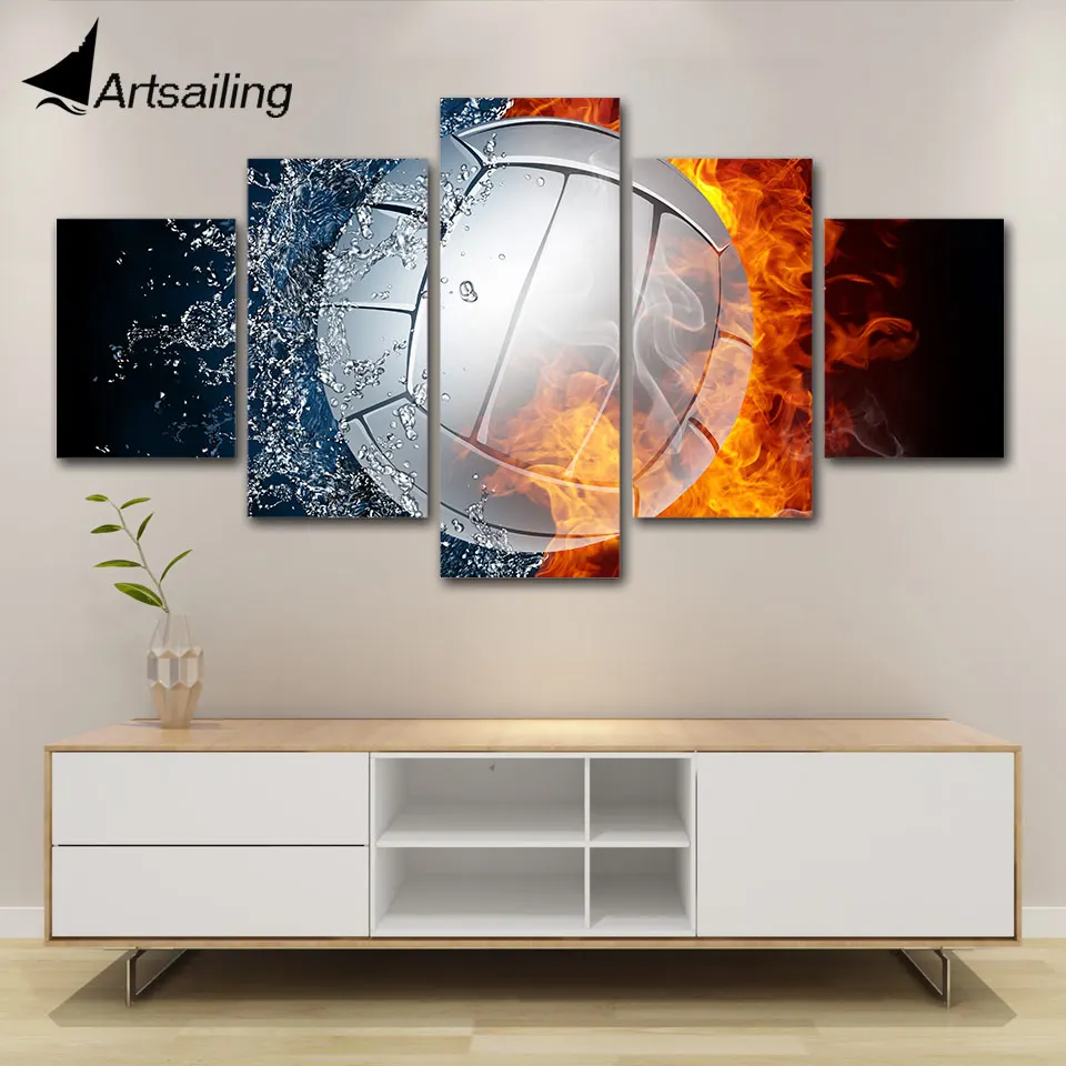 5 Piece canvas art print volleyball fire ice painting wall pictures art for livingroom bedroom framework F1763
5 Piece canvas art print volleyball fire ice painting wall pictures art for livingroom bedroom framework F1763