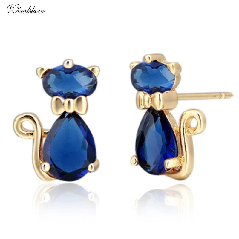 Cute Blue CZ Bow Kitty Cats Gatos Stud Earrings for Women Children Girls Kids Yellow Gold Color Jewelry Aros
Cute Blue CZ Bow Kitty Cats Gatos Stud Earrings for Women Children Girls Kids Yellow Gold Color Jewelry Aros