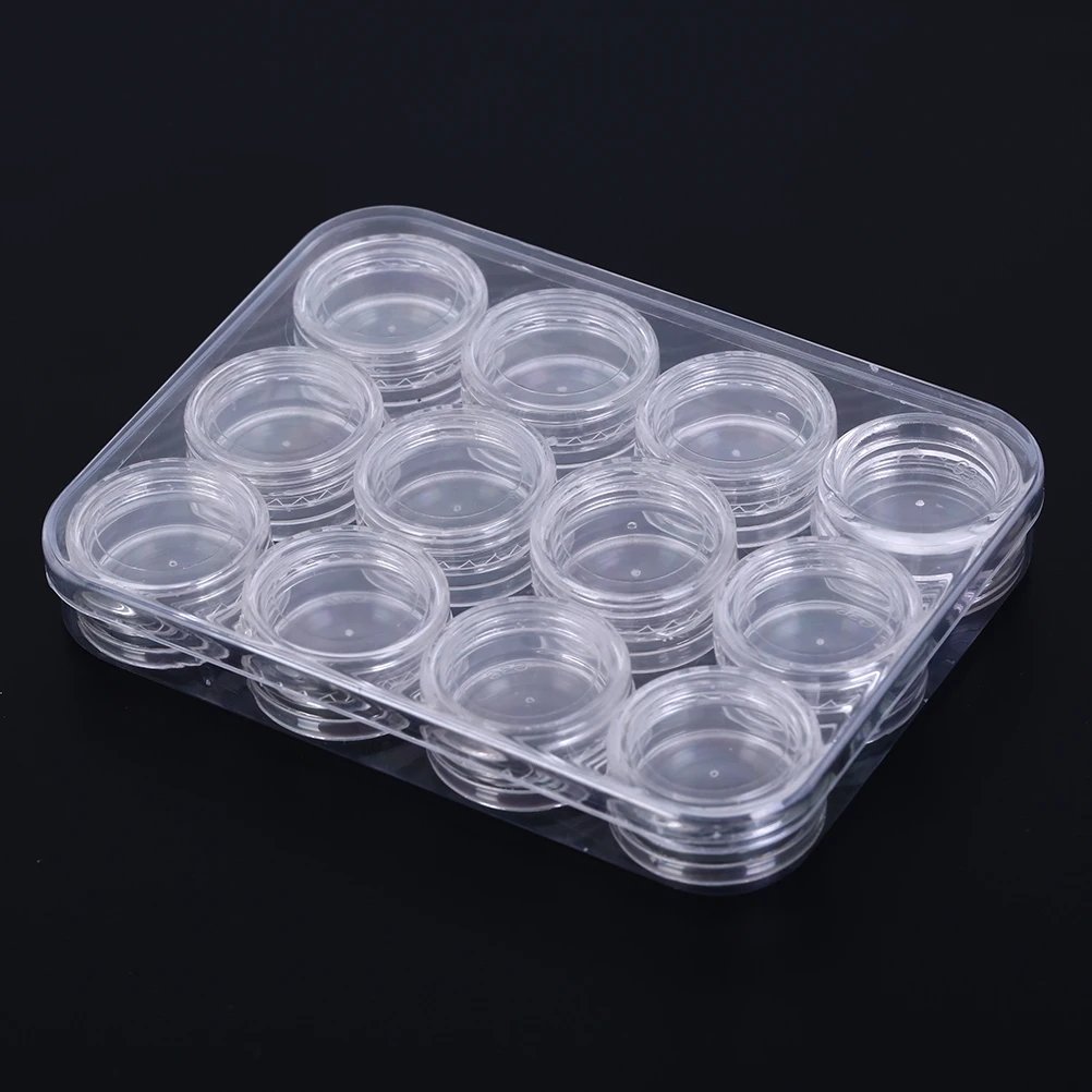 12Lattices Diamond Embroidery Nail Art Storage Case Glitter Gems Decoration Box Empty Cosmetic Jar Pots Refillable Bottles
12Lattices Diamond Embroidery Nail Art Storage Case Glitter Gems Decoration Box Empty Cosmetic Jar Pots Refillable Bottles