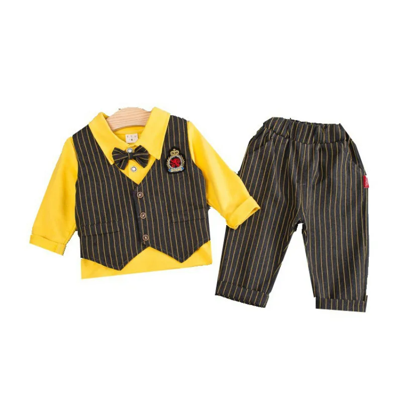 2020 Autumn Baby Boy Girls Clothes Children Gentleman Suits Infant Cotton Vest Lapel Shirt Pants 3 Pcs/sets Kids Casual Clothing
2020 Autumn Baby Boy Girls Clothes Children Gentleman Suits Infant Cotton Vest Lapel Shirt Pants 3 Pcs/sets Kids Casual Clothing
