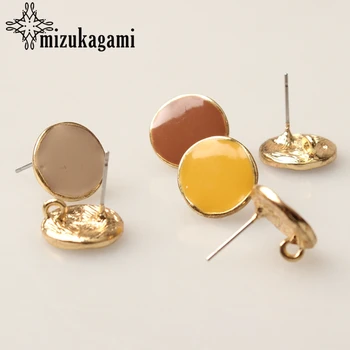 Zinc Alloy Golden Enamel Round Earrings Base Earrings Connector 6pcs/lot 14MM For DIY Earrings Accessories
Zinc Alloy Golden Enamel Round Earrings Base Earrings Connector 6pcs/lot 14MM For DIY Earrings Accessories