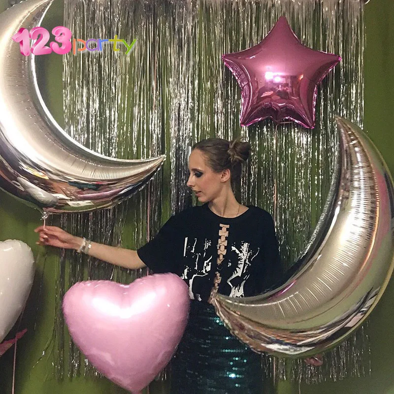 123 Party 36inch Large Moon Balloons Aluminum Moon Foil Balloon Festival Wedding Decorations Happy Birthday Party Supplies
123 Party 36inch Large Moon Balloons Aluminum Moon Foil Balloon Festival Wedding Decorations Happy Birthday Party Supplies