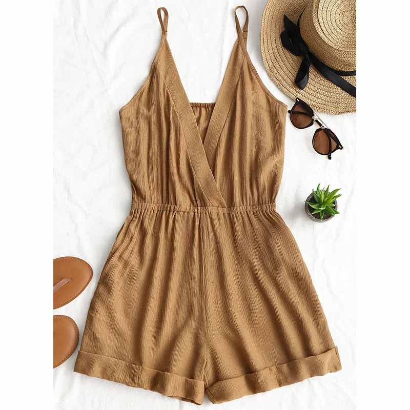 Cross Front Rolled Up Hem Romper Women Rompers Solid Jumpsuit Summer Short Overalls Jumpsuit Female Girl Cotton Playsuit
Cross Front Rolled Up Hem Romper Women Rompers Solid Jumpsuit Summer Short Overalls Jumpsuit Female Girl Cotton Playsuit