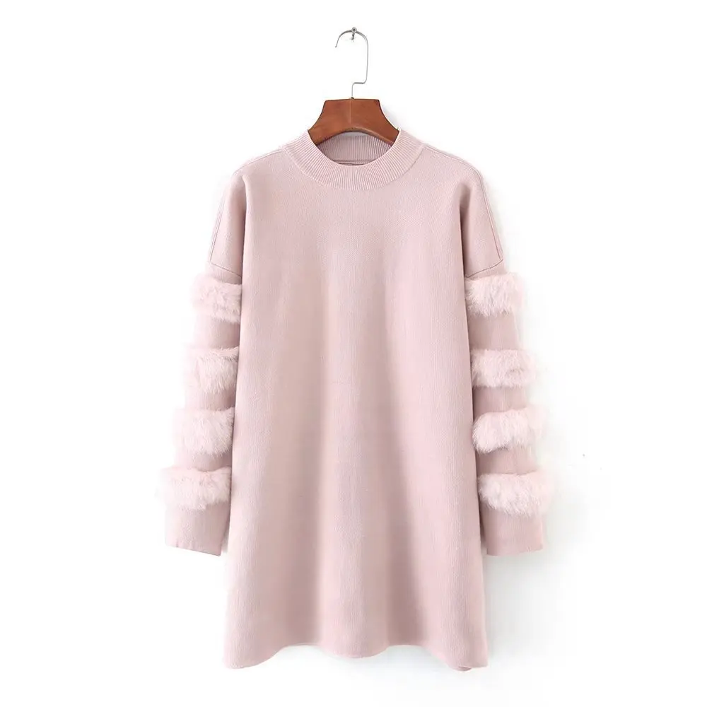 2018 Women Autumn Winter Rabbit Fur Sweaters Dresses Casual Turtleneck Pullover And Jumpers Womens Sweater Dress pull femme
2018 Women Autumn Winter Rabbit Fur Sweaters Dresses Casual Turtleneck Pullover And Jumpers Womens Sweater Dress pull femme