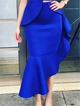 Women Bodycon Skirt Irregular High Waist Slim Ruffles Modest Package Hip Tight Classy Saia Jupes Falads Elegant Office Work Wear
Women Bodycon Skirt Irregular High Waist Slim Ruffles Modest Package Hip Tight Classy Saia Jupes Falads Elegant Office Work Wear