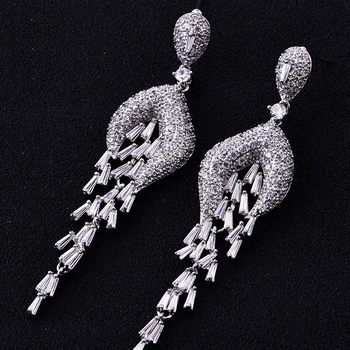High Quality U Pick Style Bling Gold Color zircon Long Tassel Party Stud Dangle Drop Earrings Eardrop For Women Jewelry
High Quality U Pick Style Bling Gold Color zircon Long Tassel Party Stud Dangle Drop Earrings Eardrop For Women Jewelry