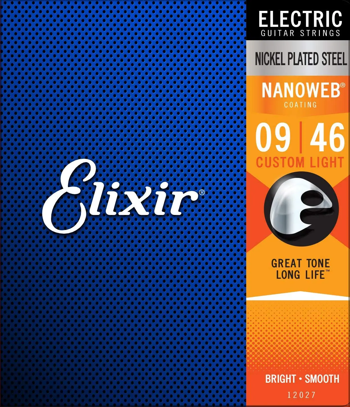Elixir Strings 12027 Electric Guitar Strings w NANOWEB Coating, Custom Light (.009-.046)
Elixir Strings 12027 Electric Guitar Strings w NANOWEB Coating, Custom Light (.009-.046)