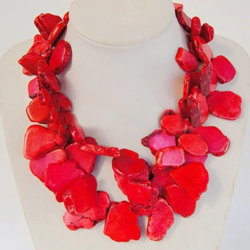 Charm New Arrival Fashionable Multilayer Red Coral Slice stone baroque Necklace Choker woman Exaggerated Coral Stone Jewelry
Charm New Arrival Fashionable Multilayer Red Coral Slice stone baroque Necklace Choker woman Exaggerated Coral Stone Jewelry