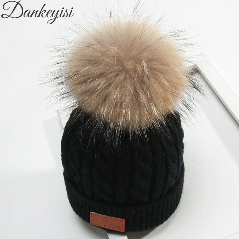 DANKEYISI New Children Hat Winter Knitted Beanies Cute Kids Baby Hats Crochet Cap Real Fur Pom Pom Hat Boys Girls Crochet Caps
DANKEYISI New Children Hat Winter Knitted Beanies Cute Kids Baby Hats Crochet Cap Real Fur Pom Pom Hat Boys Girls Crochet Caps