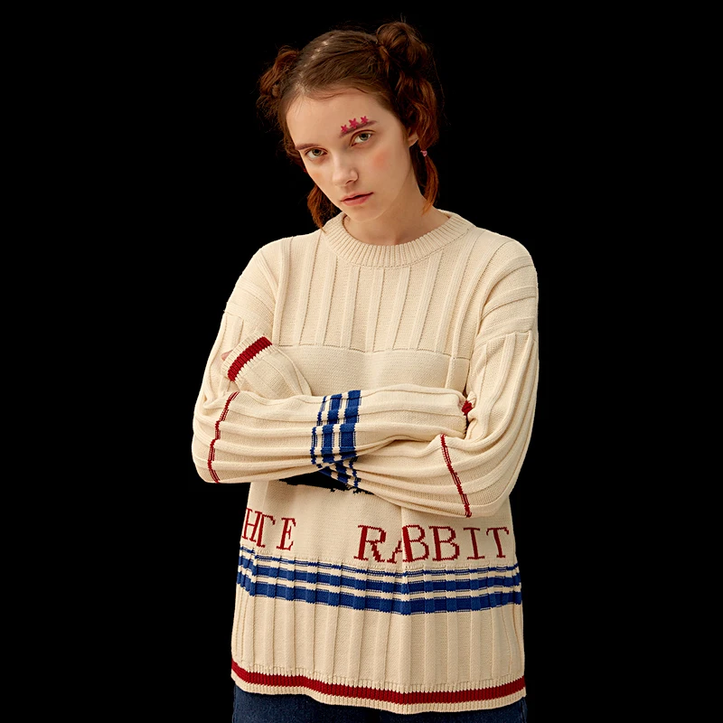 Winter Vintage Sweaters Women Pullover Knitted Top Original Design Cotton Cartoon Rabbit 2017 New Autumn Casual Female Knitwear
Winter Vintage Sweaters Women Pullover Knitted Top Original Design Cotton Cartoon Rabbit 2017 New Autumn Casual Female Knitwear