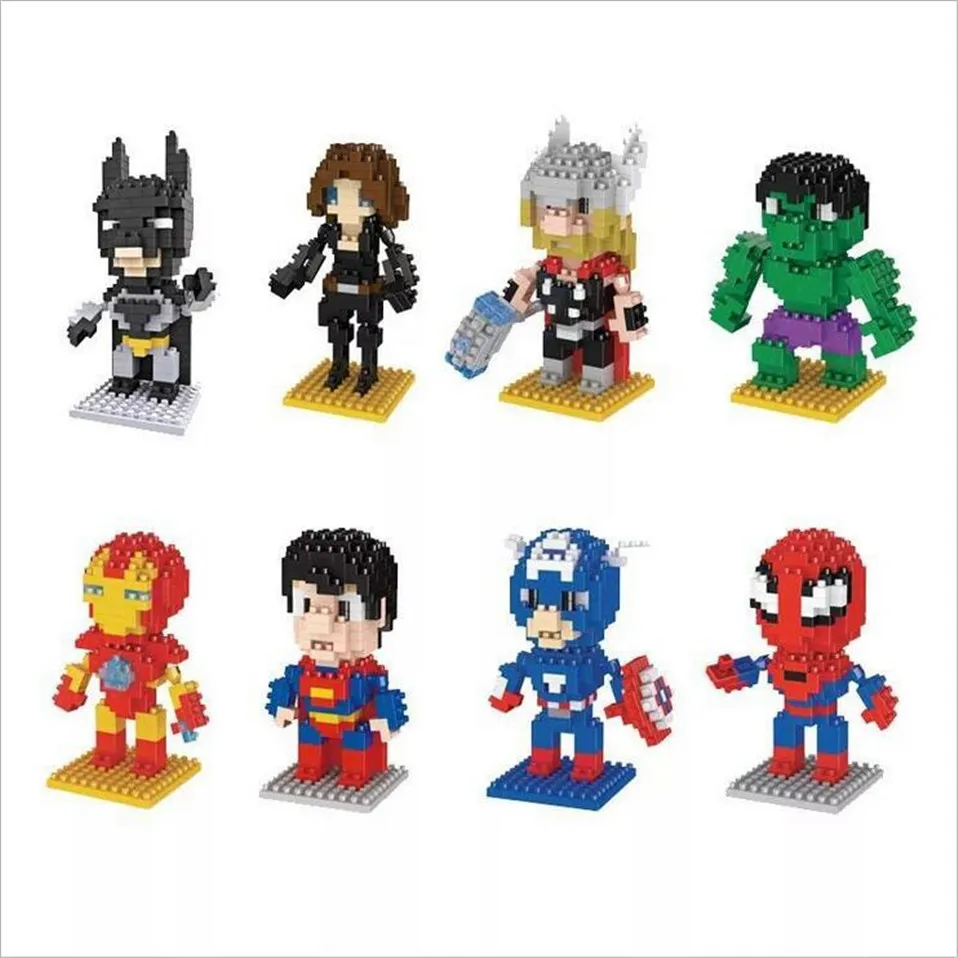 Nanoblock Micro Blocks Avengers Endgame Super Heroes Captain America Batman Spiderman Ironman Hulk Blocks Toys for Children
Nanoblock Micro Blocks Avengers Endgame Super Heroes Captain America Batman Spiderman Ironman Hulk Blocks Toys for Children