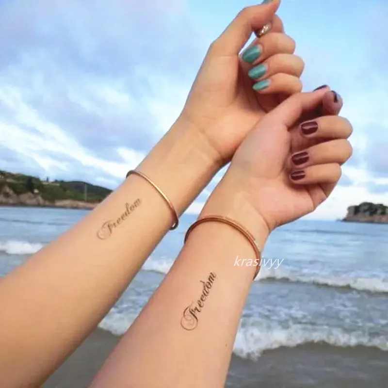 Waterproof Temporary Tattoo Sticker on body art cool words freedom Water Transfer flash tattoo makeup arm girl boys fake tattoo
Waterproof Temporary Tattoo Sticker on body art cool words freedom Water Transfer flash tattoo makeup arm girl boys fake tattoo