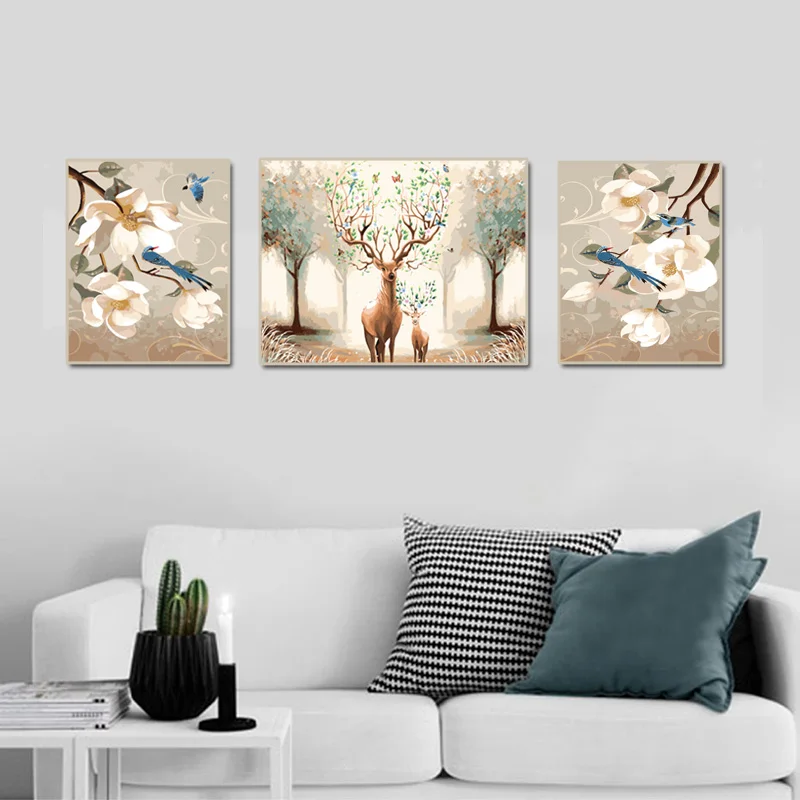 3 pcs DIY Oil Painting by Numbers Flower Triptych Pictures Animal Coloring Landscape Abstract Paint Wall Sticker Home Decor Gift
3 pcs DIY Oil Painting by Numbers Flower Triptych Pictures Animal Coloring Landscape Abstract Paint Wall Sticker Home Decor Gift