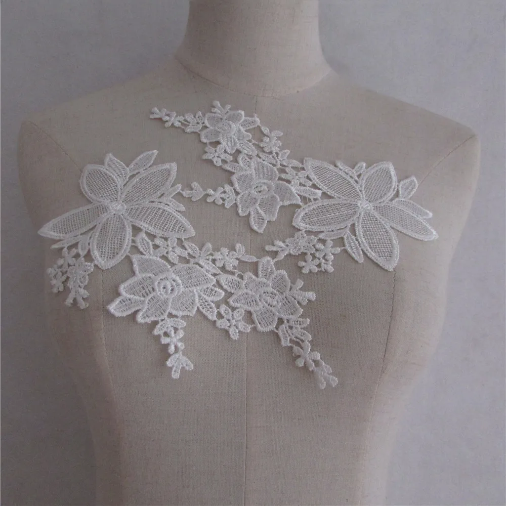 1Pair New Arrival Beautiful White Fabric Flower Neckline Collar Hot Sale Venise Lace Supplies Applique Fine Decorate Accessories
1Pair New Arrival Beautiful White Fabric Flower Neckline Collar Hot Sale Venise Lace Supplies Applique Fine Decorate Accessories
