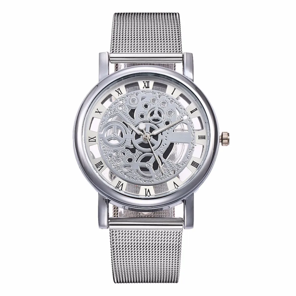 Hot Fashion Men Women Skeleton Wrist Watch Luxury Unisex Simple Style Mesh Belt Men Women Quartz Hollow Watches Clock
Hot Fashion Men Women Skeleton Wrist Watch Luxury Unisex Simple Style Mesh Belt Men Women Quartz Hollow Watches Clock