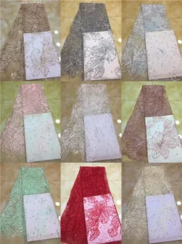 Good quality french lace fabric with beads African lace fabric latest Sequins tulle laces fabrics for 5 yards dress material Red
Good quality french lace fabric with beads African lace fabric latest Sequins tulle laces fabrics for 5 yards dress material Red