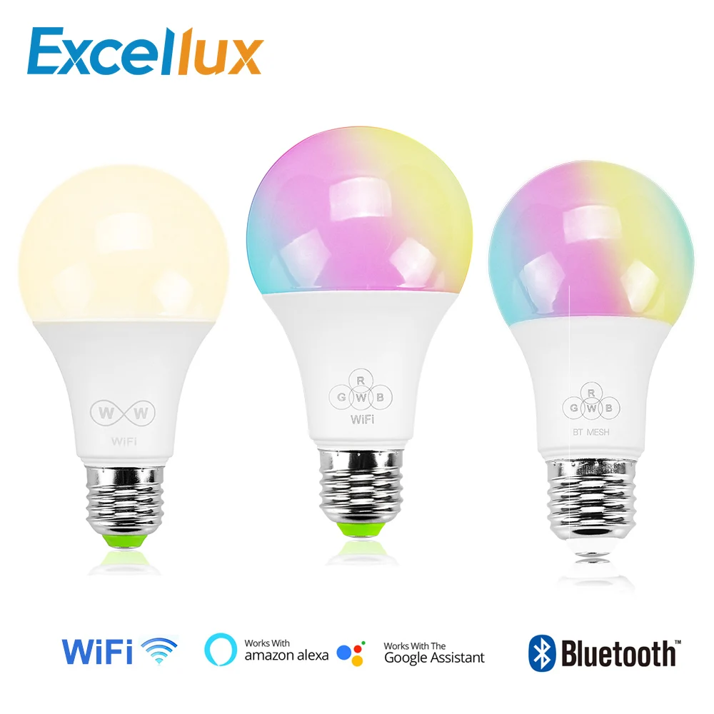 E27 Smart WIFI Bluetooth Led Bulb 4.5W 6.5W RGBW CCT Led Light Smart lighting lamp Voice Control Dimmable by Phone IOS / Android
E27 Smart WIFI Bluetooth Led Bulb 4.5W 6.5W RGBW CCT Led Light Smart lighting lamp Voice Control Dimmable by Phone IOS / Android