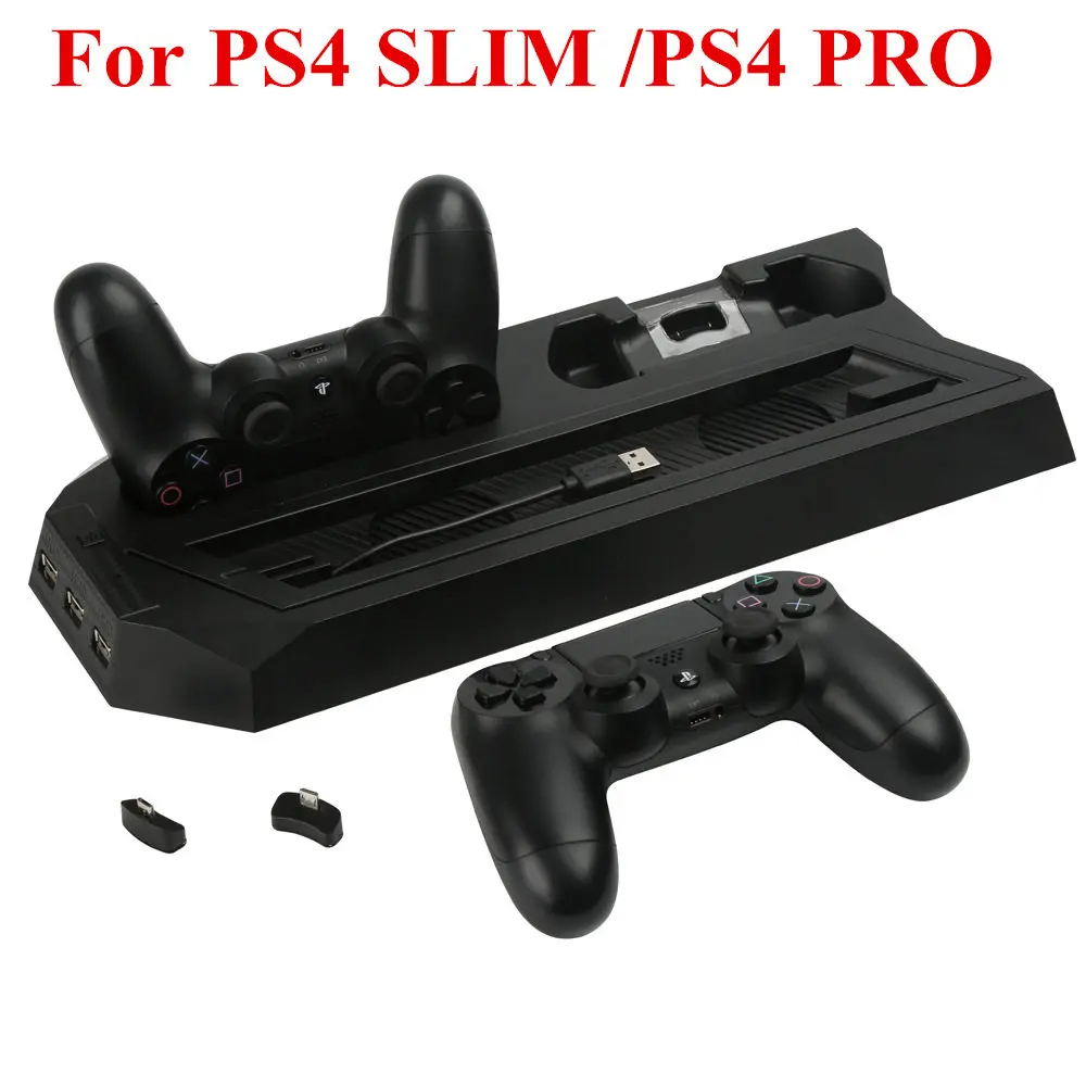 Vertical Stand Cooling Fan Cooler & Dual USB Charger Charging Dock with 3 Extra HUB for Playstation 4 PS4 Slim PS4 pro Console
Vertical Stand Cooling Fan Cooler & Dual USB Charger Charging Dock with 3 Extra HUB for Playstation 4 PS4 Slim PS4 pro Console