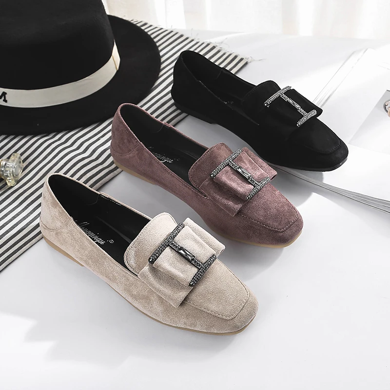 Designer Women Spring Summer Fashion Crystal Square Toe Suede Flats Oxford Casual LadyComfortable Slip-On Loafers Shoes Big Size
Designer Women Spring Summer Fashion Crystal Square Toe Suede Flats Oxford Casual LadyComfortable Slip-On Loafers Shoes Big Size