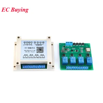 Four-way WiFi Relay Module 4 ChanNal Wireless Relay Module Remote Control Switch Mobile APP Timing Remote Control Switch
Four-way WiFi Relay Module 4 ChanNal Wireless Relay Module Remote Control Switch Mobile APP Timing Remote Control Switch