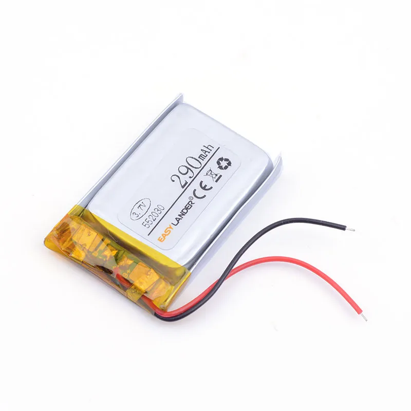 lithium polymer battery 552030 3.7v 290MAH discharge Wholesale For MP3 MP4 Smart watch toys DVR Sports CVR-A7310 CVR-A7510 V.2
lithium polymer battery 552030 3.7v 290MAH discharge Wholesale For MP3 MP4 Smart watch toys DVR Sports CVR-A7310 CVR-A7510 V.2