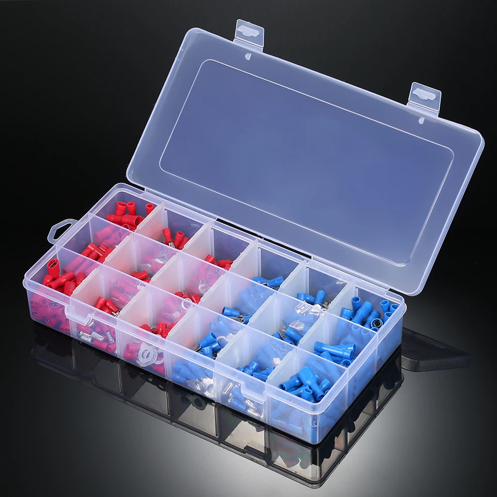 360PCS Wire Cable connector terminal Kit Assorted Insulated Terminals 9 Kinds Copper Crimp Electrical terminator Spade Set
360PCS Wire Cable connector terminal Kit Assorted Insulated Terminals 9 Kinds Copper Crimp Electrical terminator Spade Set