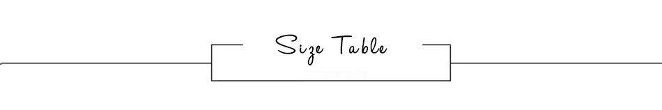 size table