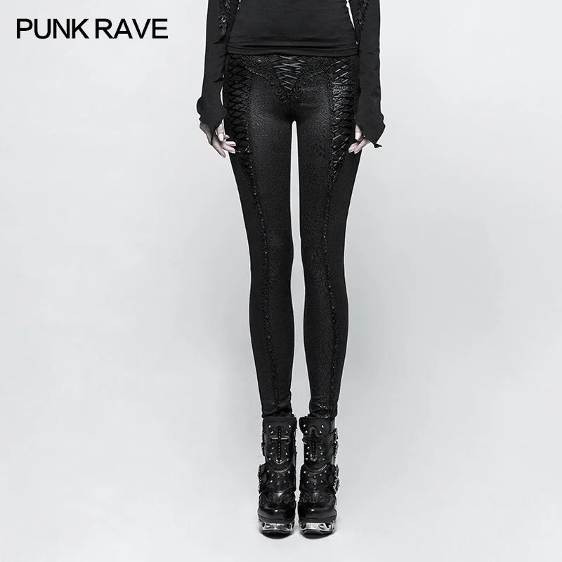 PUNK RAVE Women Slim Fit Punk Leggings Black Lace Up Elegant Skinny Pants Gothic Club Fashion Party Long Pencil Pants
PUNK RAVE Women Slim Fit Punk Leggings Black Lace Up Elegant Skinny Pants Gothic Club Fashion Party Long Pencil Pants