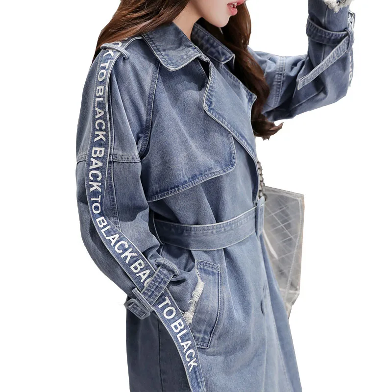 Spring Women Outerwear 2019 Autumn New Slim Mid Long Female Denim Jacket Loose Large Size Women Fashion Denim Windbreaker JIA77
Spring Women Outerwear 2019 Autumn New Slim Mid Long Female Denim Jacket Loose Large Size Women Fashion Denim Windbreaker JIA77