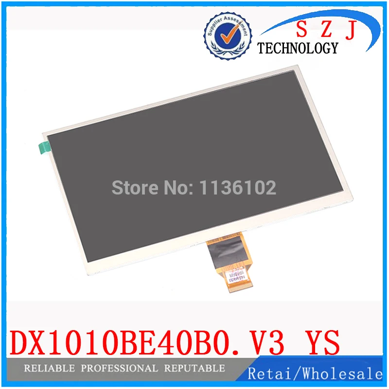 

New 10.1'' inch DX1010BE40B0.V3 YS FC101TFTCP40A KR101LE3S TFT LCD Display SCREEN 1024*600 for ALLWINNER A10 A13 tablet pc