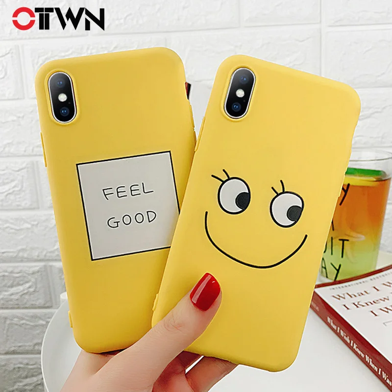 Ottwn Silicon Phone Case For iPhone 7 8 6 6s Plus X Cartoon Smile Face Feel Good Letter Soft TPU For iPhone 7 8 Back Cover Cases
Ottwn Silicon Phone Case For iPhone 7 8 6 6s Plus X Cartoon Smile Face Feel Good Letter Soft TPU For iPhone 7 8 Back Cover Cases