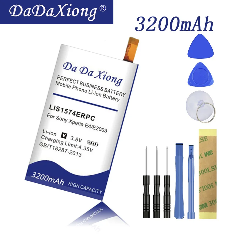 Da Da Xiong high capacity 3200mAh LIS1574ERPC Li-ion Phone Battery for Sony Xperia E4 E2003 E2033 E2105 Phone Battery
Da Da Xiong high capacity 3200mAh LIS1574ERPC Li-ion Phone Battery for Sony Xperia E4 E2003 E2033 E2105 Phone Battery