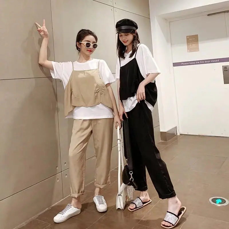 Plus Size Tracksuit Women Two Piece Set Outfits Top and Pants Matching Sets Sling Top and T-shirt and Pants 3 Piece Set Women
Plus Size Tracksuit Women Two Piece Set Outfits Top and Pants Matching Sets Sling Top and T-shirt and Pants 3 Piece Set Women