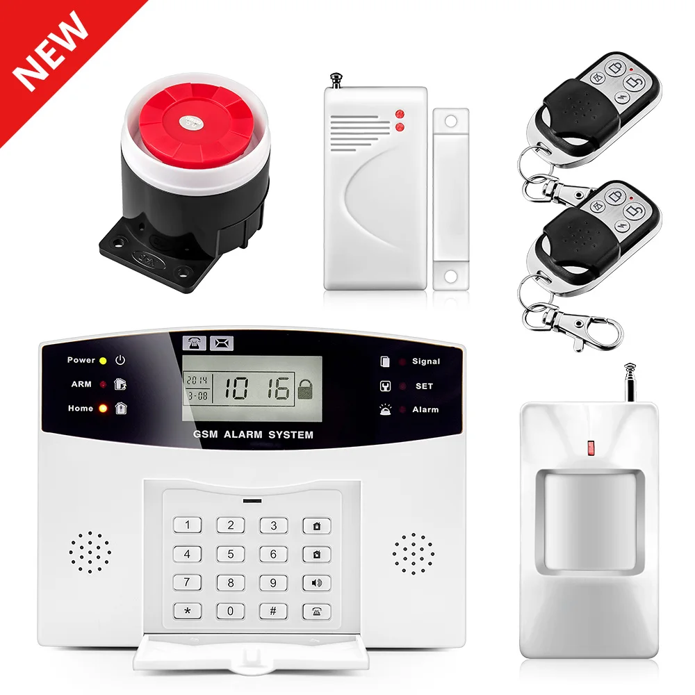 2019 New 2G Home Alarm System Wirelss GSM Security System Kit 2 Remote Control 1 PIR Motion Sensor Alarm 1 Door Window Sensor
2019 New 2G Home Alarm System Wirelss GSM Security System Kit 2 Remote Control 1 PIR Motion Sensor Alarm 1 Door Window Sensor