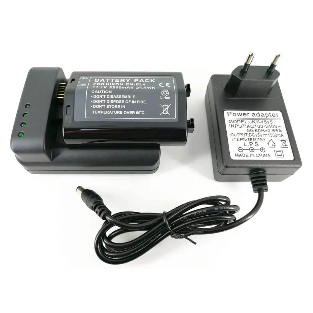 Replacement EN-EL4A 2000mAh Battery + Wall Charger for Nikon D3 D3s D3x D2H D2Hs D2X D2xs F6 Replace ENEL4 EN-EL4
Replacement EN-EL4A 2000mAh Battery + Wall Charger for Nikon D3 D3s D3x D2H D2Hs D2X D2xs F6 Replace ENEL4 EN-EL4