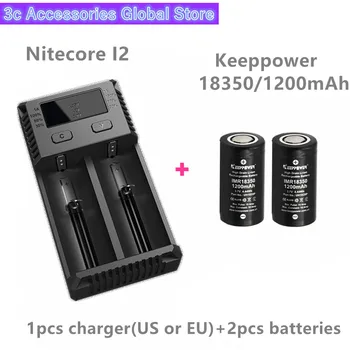 Keeppower 2pcs IMR 18350 1200mAh 10A discharge UH1835P rechargeable battery with Nitecore New I2 Digi charger LCD Intelligent
Keeppower 2pcs IMR 18350 1200mAh 10A discharge UH1835P rechargeable battery with Nitecore New I2 Digi charger LCD Intelligent