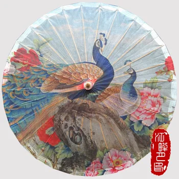 Ancient Chinese Handmade Two Peafowls Standing in the Peony Flowers Oiled Paper Umbrella Sunshade Parasol Umbrella
Ancient Chinese Handmade Two Peafowls Standing in the Peony Flowers Oiled Paper Umbrella Sunshade Parasol Umbrella