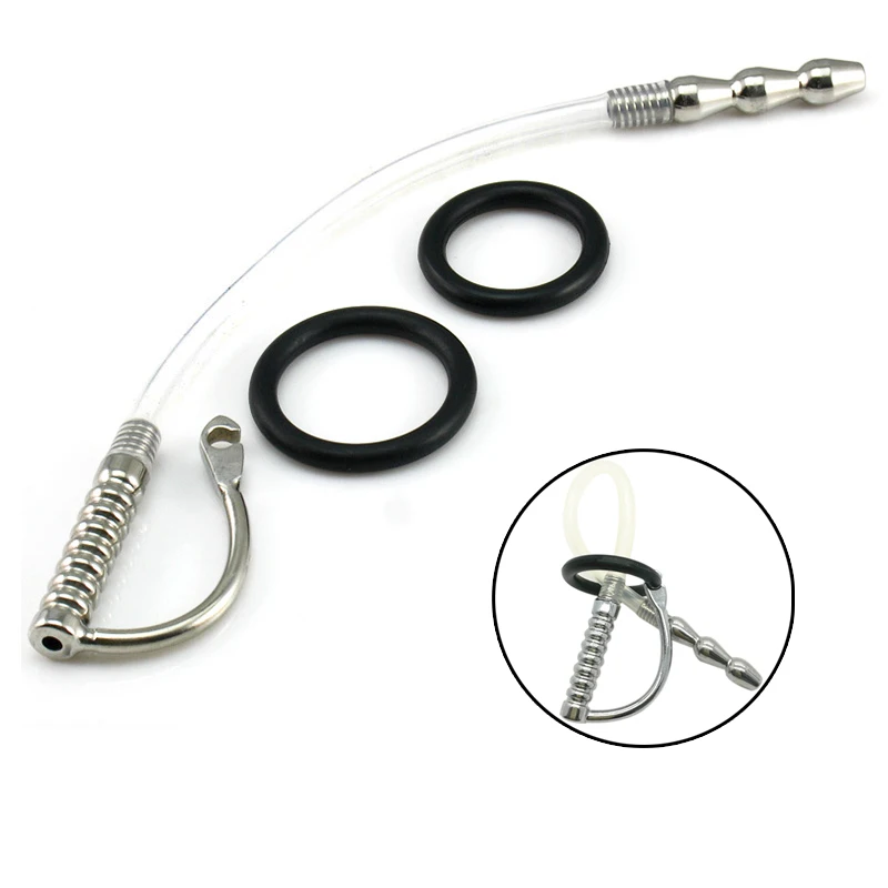 Sex Male Masturbator Catheter Urethral Stretching Penis Plug Sex Toys for Man Urethral Dilators Sounding with Penis Delay Ring