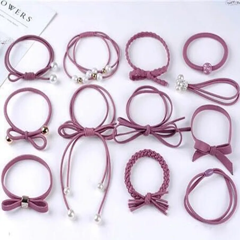 Hot Sell 12Pcs/Set High Elastic Hair Bands Solid Pearl Hair Ties Bow For Women Girls Ponytail Holder Hair Ropes Hair Accessories
Hot Sell 12Pcs/Set High Elastic Hair Bands Solid Pearl Hair Ties Bow For Women Girls Ponytail Holder Hair Ropes Hair Accessories