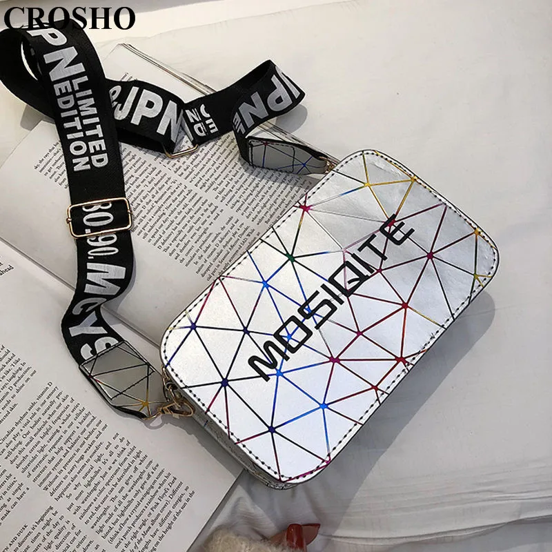 CROSHO Printed Small Square Bag with Single Shoulder Broadband Crossbody Disco Bag Letter
CROSHO Printed Small Square Bag with Single Shoulder Broadband Crossbody Disco Bag Letter