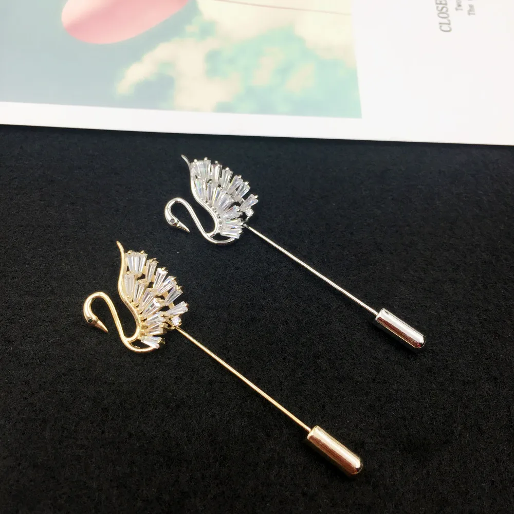 Fashion Women Swan Brooch Lovely Animal Zircon Stick Lapel Pin Collar Brooches Tie Scarf Hijab Pins Suit Jewelry Wedding
Fashion Women Swan Brooch Lovely Animal Zircon Stick Lapel Pin Collar Brooches Tie Scarf Hijab Pins Suit Jewelry Wedding