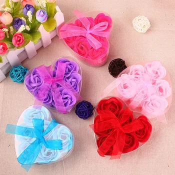 6pcs/set High Quality Heart Shaped Rose Soap Flower For Romantic Bath Soap Valentine's Gift W9810
6pcs/set High Quality Heart Shaped Rose Soap Flower For Romantic Bath Soap Valentine's Gift W9810