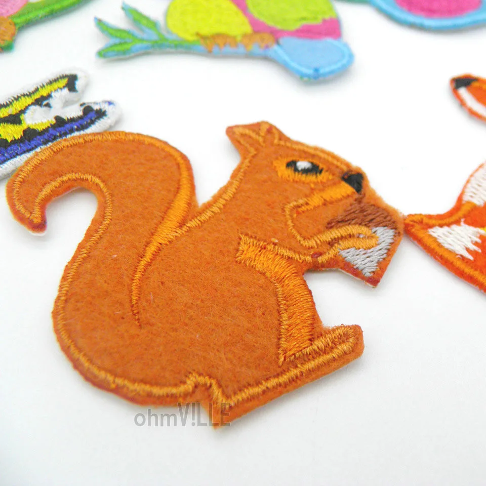 Sales Promotion Iron On Patches for Clothing Appliques 3D Embroidery parches Eco-Friendly Embroidered Squirrel Handmade Patch
Sales Promotion Iron On Patches for Clothing Appliques 3D Embroidery parches Eco-Friendly Embroidered Squirrel Handmade Patch