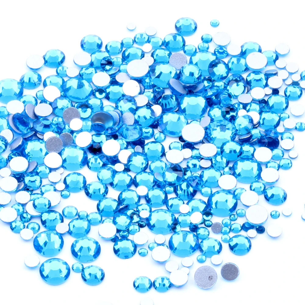 Capri Blue Color Crystal Rhinestones For Nails Art Decoration SS3-SS30 and Mix Size Flatback Glue On Stones DIY Crafts Garments
Capri Blue Color Crystal Rhinestones For Nails Art Decoration SS3-SS30 and Mix Size Flatback Glue On Stones DIY Crafts Garments