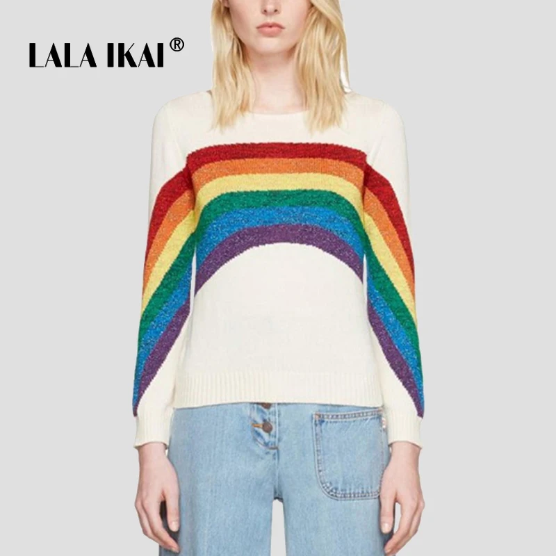 LALA IKAI/Осенняя уличная одежда трикотажные Для женщин свитера Повседневное