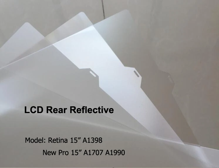 New for Macbook Pro Retina 15" A1398 A1707 A1990 LED LCD Screen Display Back Rear Reflective Sheets LCD Backlight 2012-2019
New for Macbook Pro Retina 15" A1398 A1707 A1990 LED LCD Screen Display Back Rear Reflective Sheets LCD Backlight 2012-2019